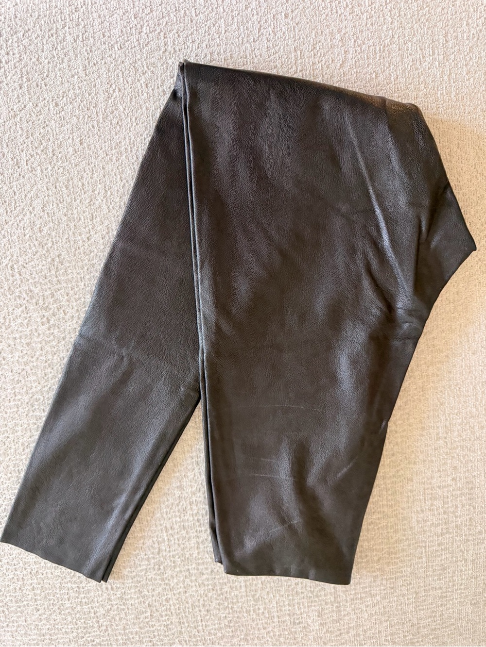Commando Black Faux Leather Tapered Leggings Pants Size S